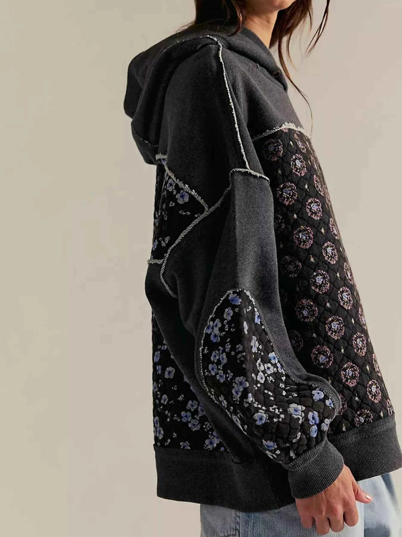 Exposed Seam Dropped Shoulder Hoodie 8ab6293f-2c3d-4503-a10e-737784ef2587-Max-Origin