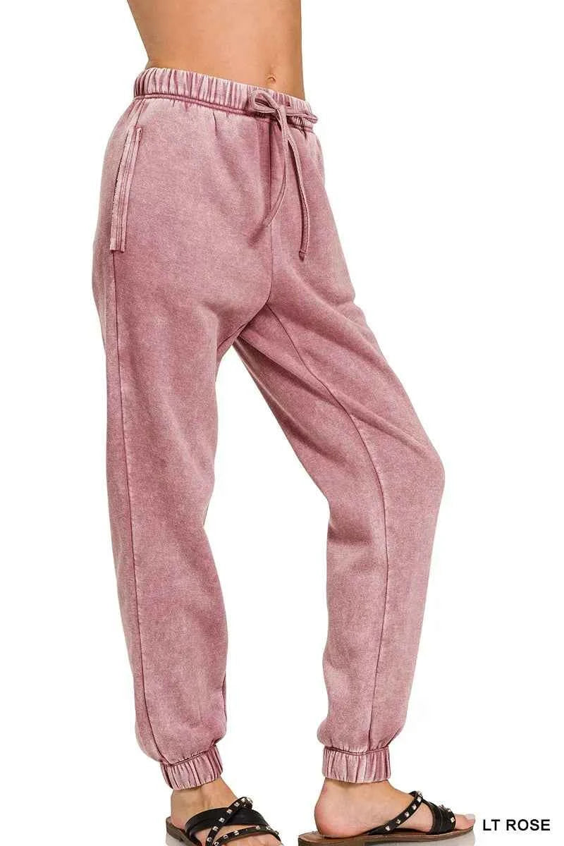 Zenana Acid Wash Fleece Sweatpants with Pockets 8abd82f83ccd4d4790d9195c7c807121-Max-Origin
