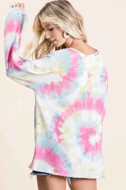 BiBi Tie Dye Print Terry Top With Puff Sleeves 8ae959f8f9c64065a10f76cbcf076dbd-Max-Origin