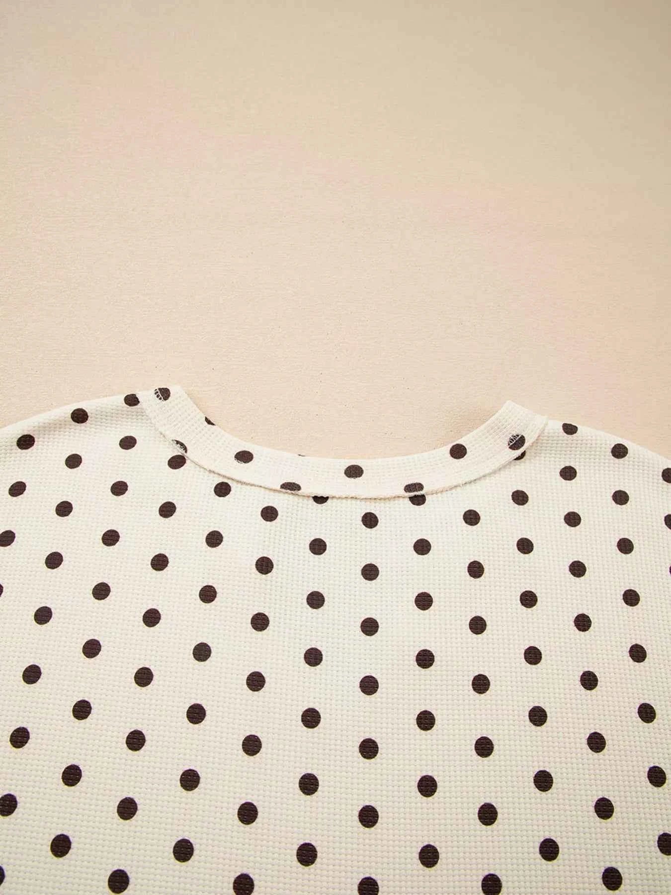 Polka Dot Notched Long Sleeve Top and Drawstring Joggers Lounge Set 8b0b38e92fef496ead4c6d5e9775ea14-Max-Origin
