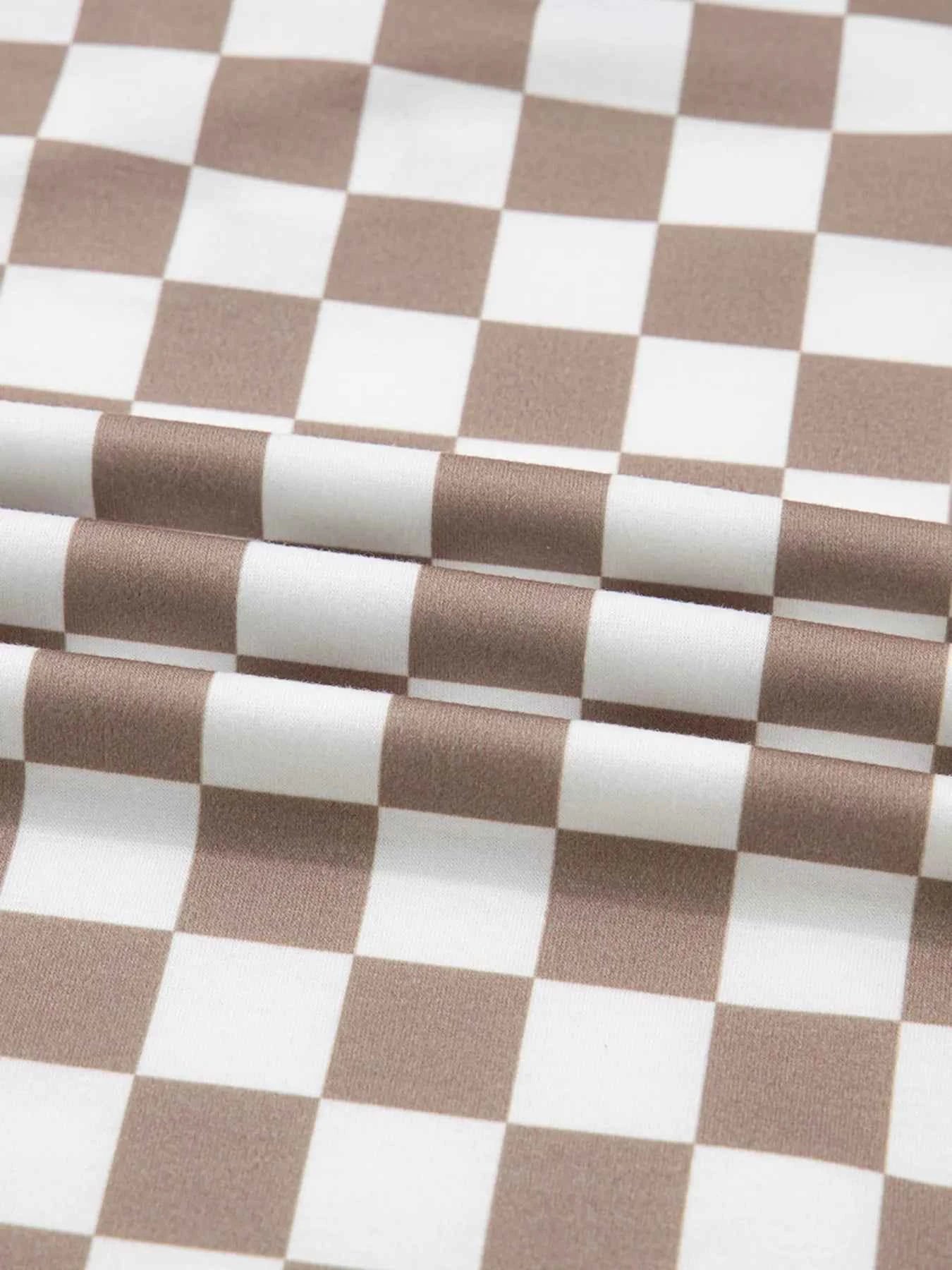 Checkered Pattern Oversized Drawstring Hoodie 8b1a55279b15483d8e51b510db0f7f15-Max-Origin