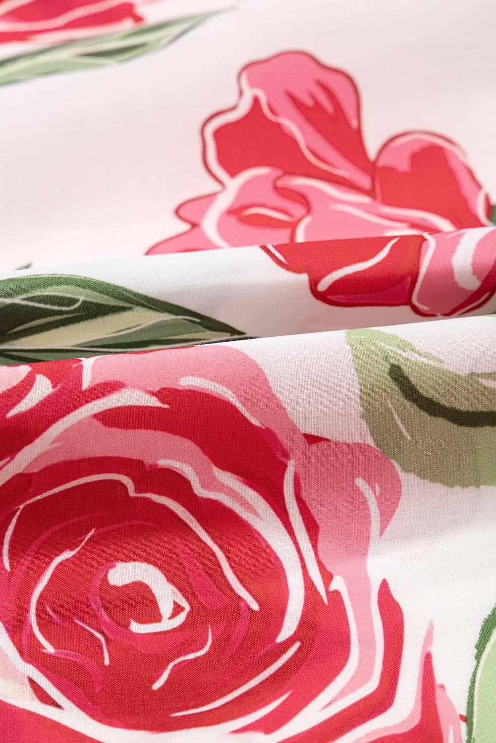 Rose Plus Size Floral Print Frill Neck Short Sleeve Blouse 8b4255fafae3acf7-_4