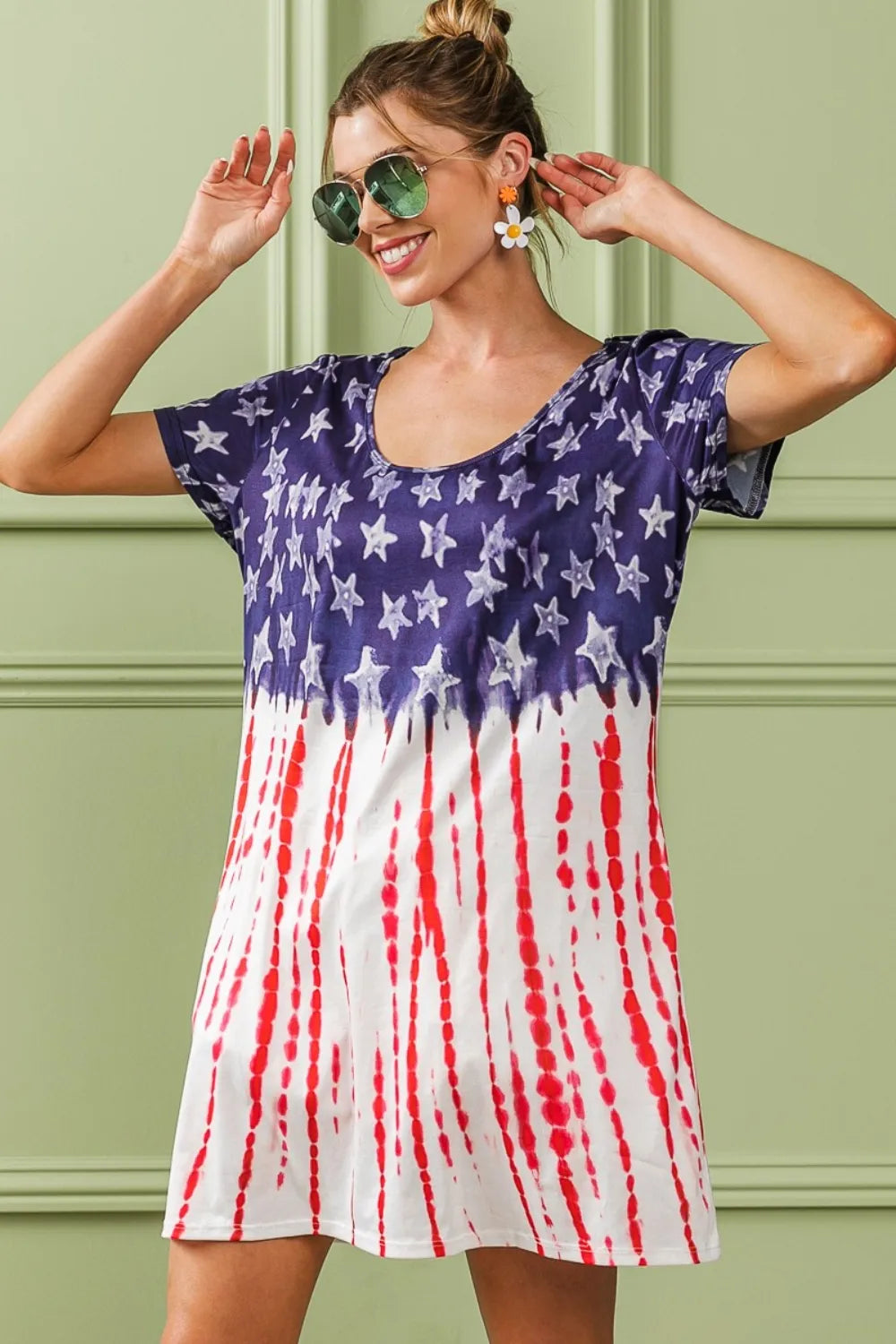 BiBi American Flag Theme Tee Dress Navy Red 8b731e2d-9bd3-4328-b36d-a26fbd24cc9f-Max