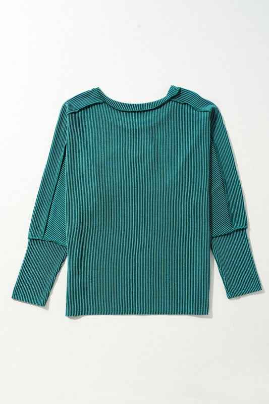 Christmas Merry Corded Batwing Long Sleeve Top 8bf7b877-8d25-41f1-9832-f8e4b520fac4