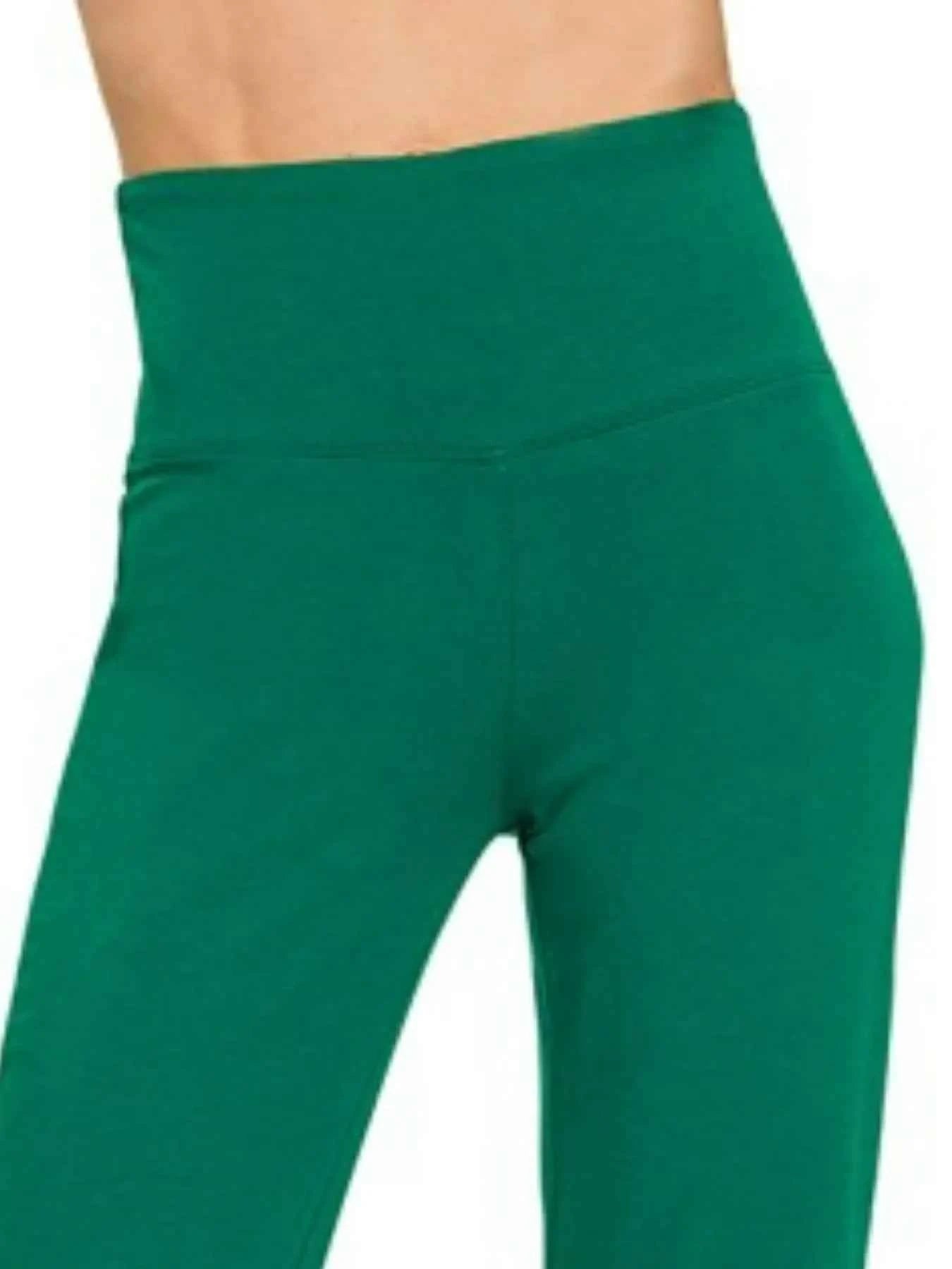 Zenana Wide Waistband Yoga Flare Pants 8c21652f-4e67-43d7-801b-72b33afc3b0d-Max-Origin