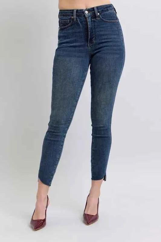 Judy Blue Full Size High Waist Tummy Control Step Hem Skinny Jeans Plus Size DK 8c2dadb496ea433ea7a6c5a34c69b039-Max-Origin