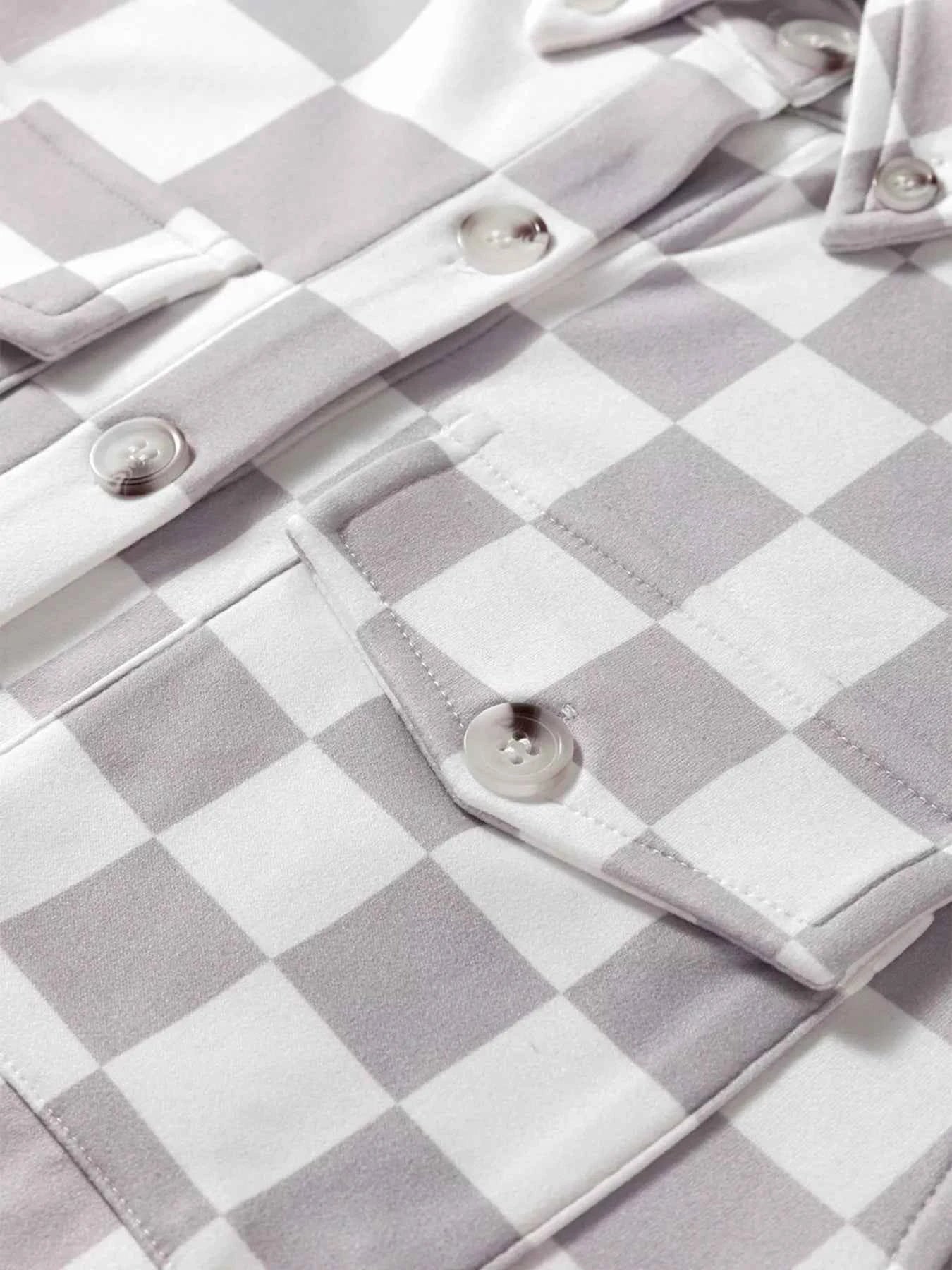 Checkerboard Flap Pocket Button Front Shacket 8d074421c9cc47928c87ee4e34fdf182-Max-Origin