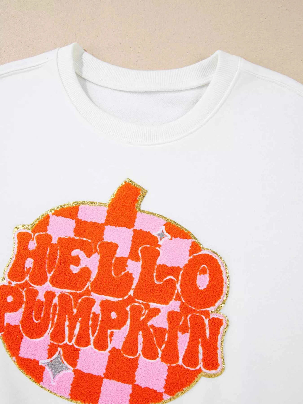Halloween Pumpkin Patched Pattern Long Sleeve Sweatshirt 8d136ffcb00e4fe6a782fde41e7fa4b1-Max-Origin