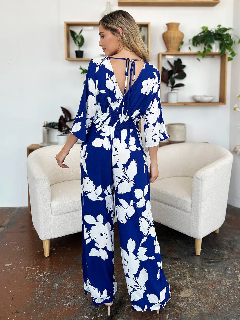 Double Take Full Size Printed Tie Back Wide Leg Jumpsuit 8d17c4f1-b47b-45f6-b350-d9e00581b423-Max