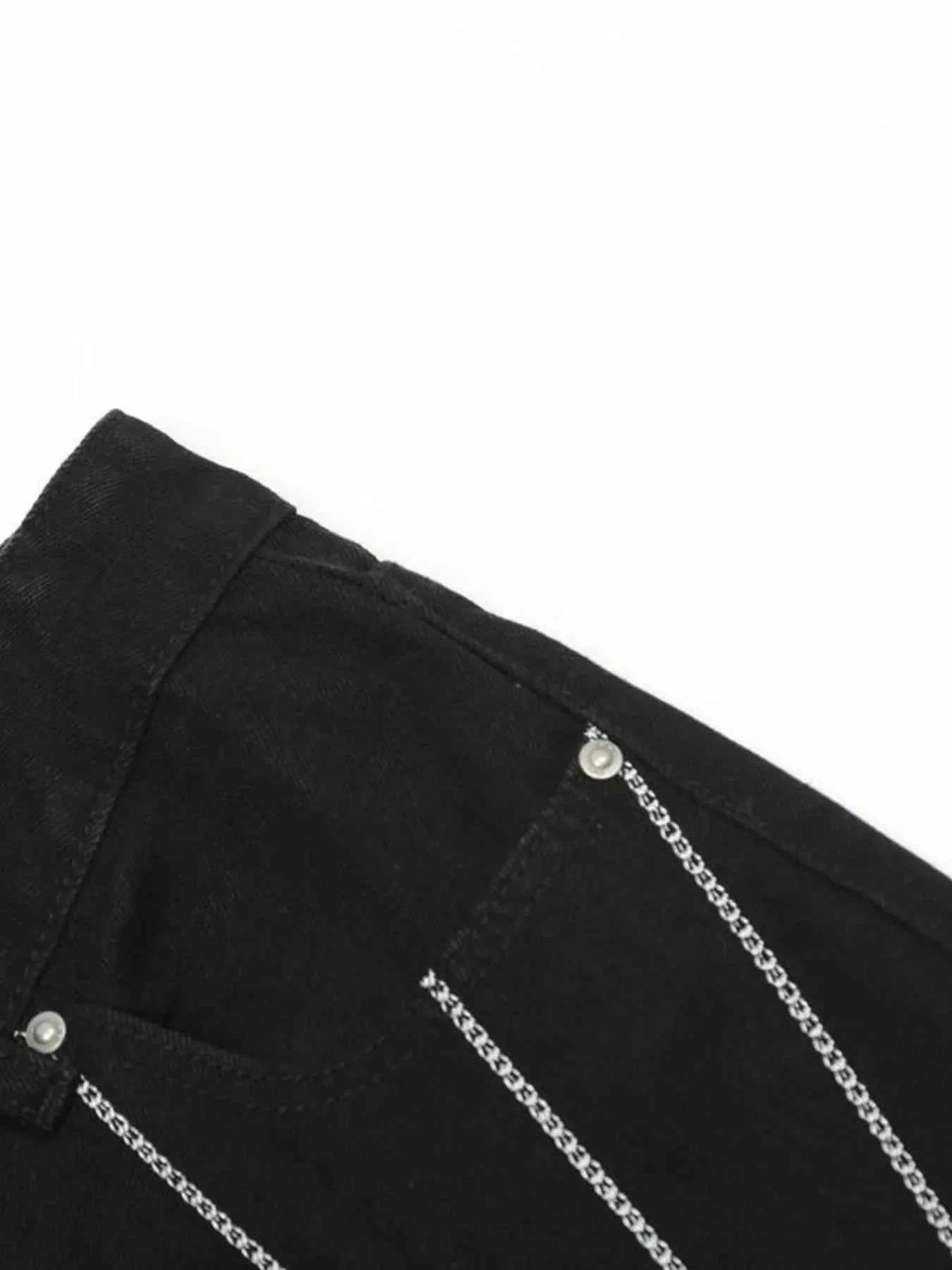Men's Spider Web Embroidered Flared Jeans 8d2d60521b5a44baaa25fd9f3fa0f950-Max-Origin