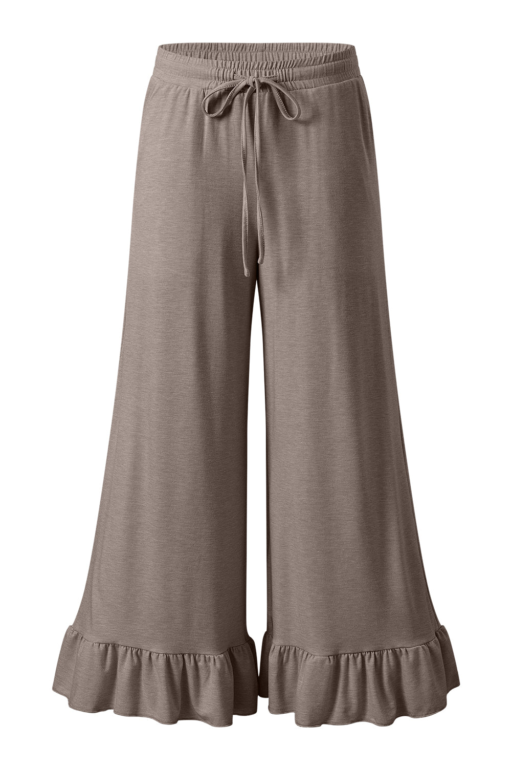Dune Solid Color Ruffle Hem Wide Leg Pants 8d404fae6ed8e96c
