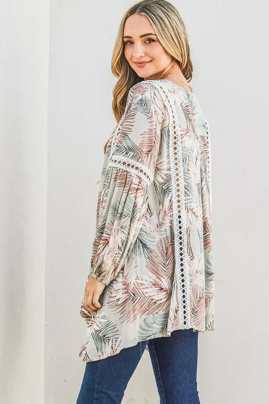 And The Why Printed with Lace Trim Casual Tunic Top 8d4b74d72a184b7986f021d454a50df7-Max-Origin