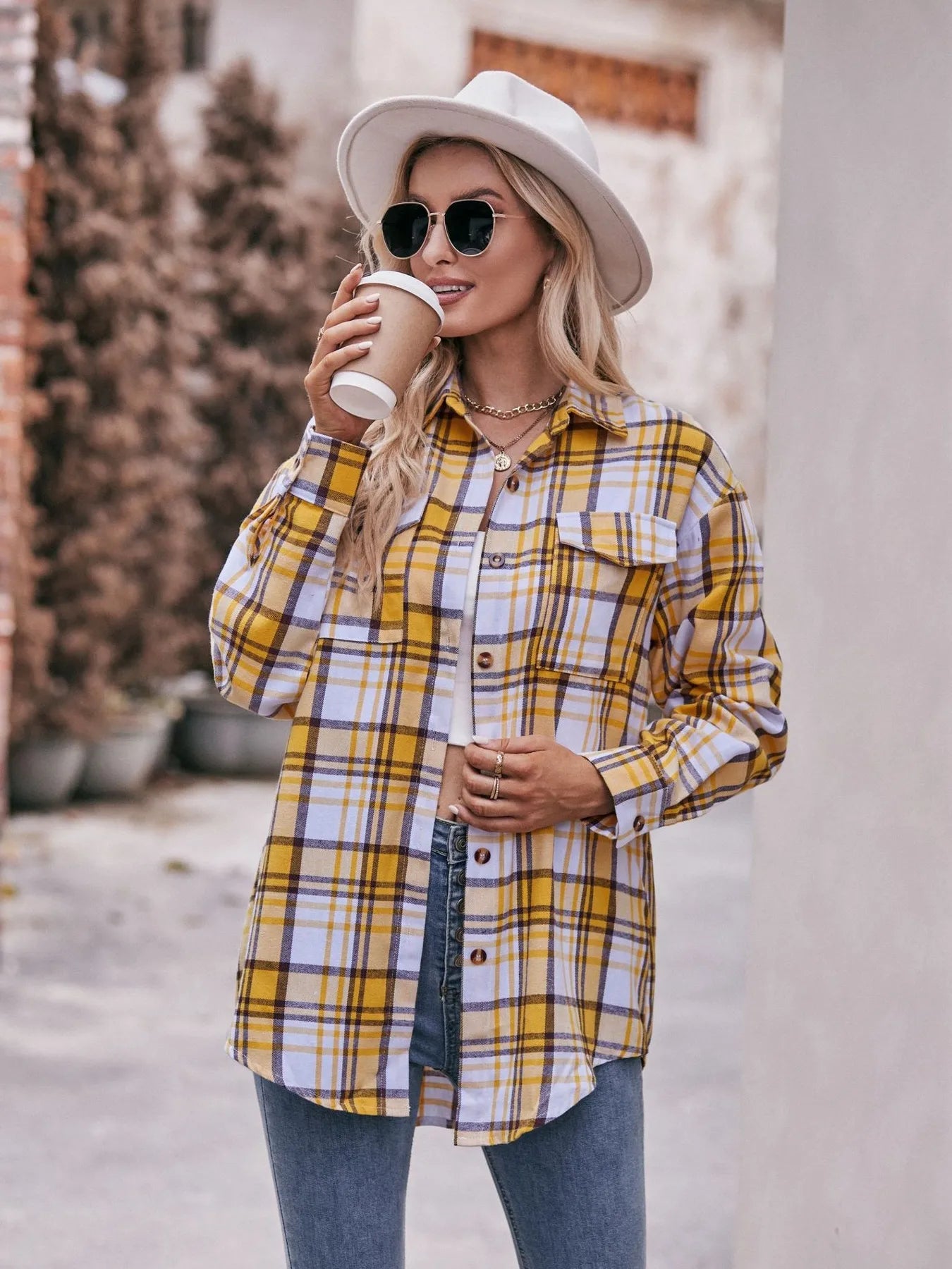 Plaid Button-Down Long Sleeve Shirt 8d8bf8c2d70f41c6bbe45860e47af480-Max-Origin