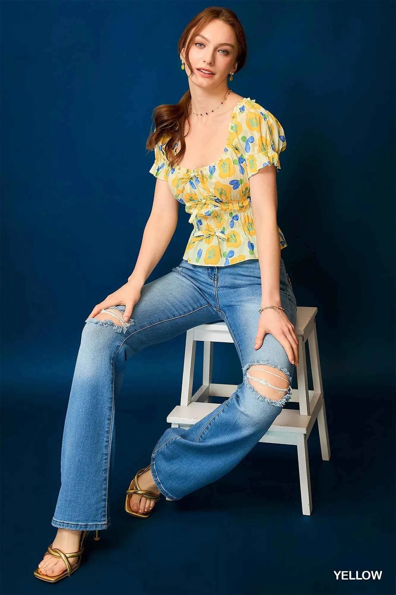 Umgee Floral Smocked Peplum Blouse 8dc7cc7d-d9dc-48b7-aedd-629c45050ac4-Max-Origin