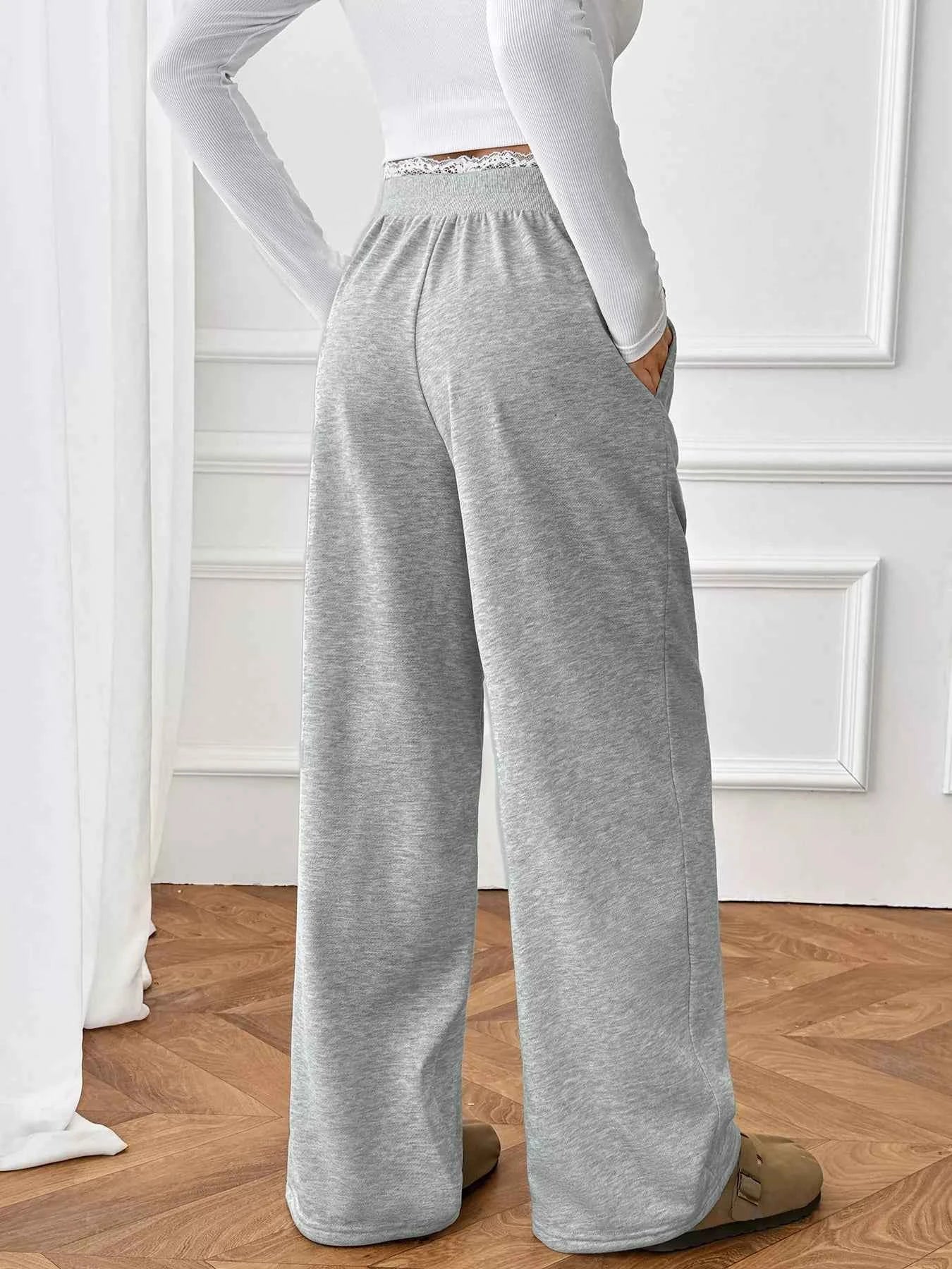 Lace Detail Wide Leg Casual Pants 8de35f1ac03f43a483d6089928b29b33-Max-Origin