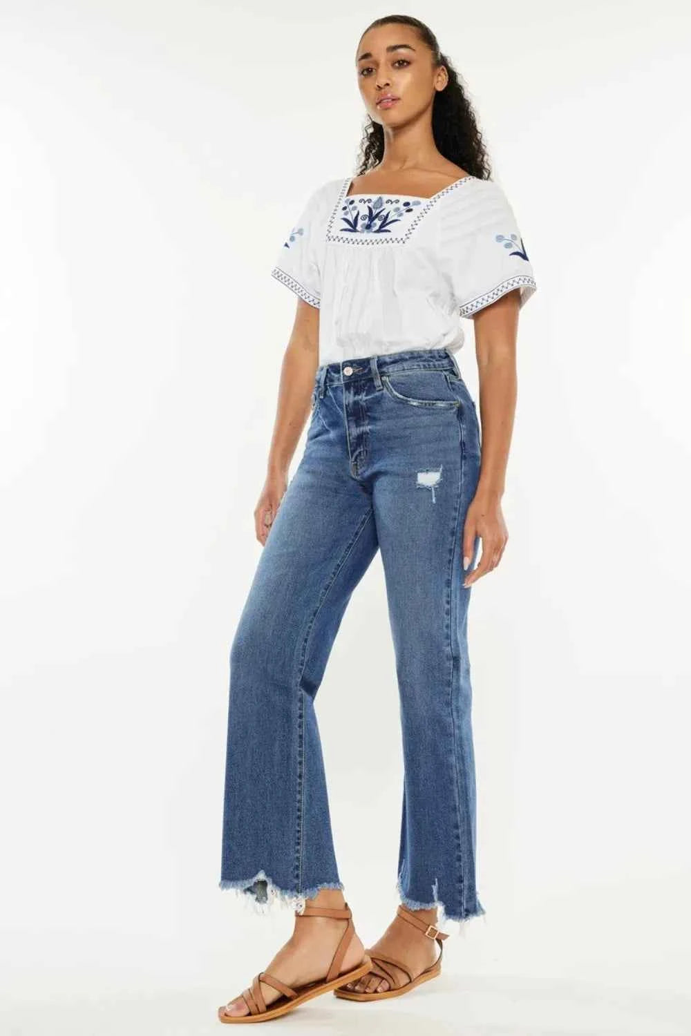 Kancan Full Size High Rise Slim Wide Leg Jeans 8e432f4c-d49c-45bb-bf18-d17c29066f12-Max