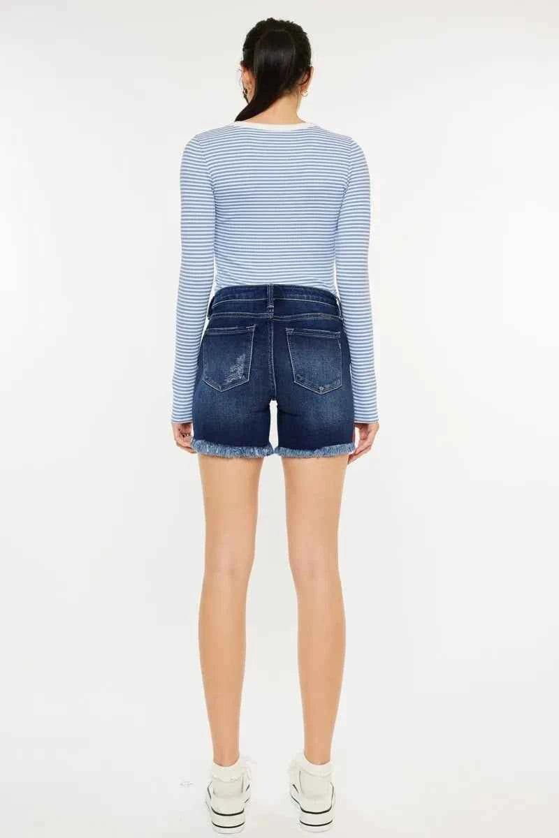 Kancan Mid Rise Button Fly Denim Shorts 8e5dc22fcc4f4e2b906bdb13752333ba-Max-Origin