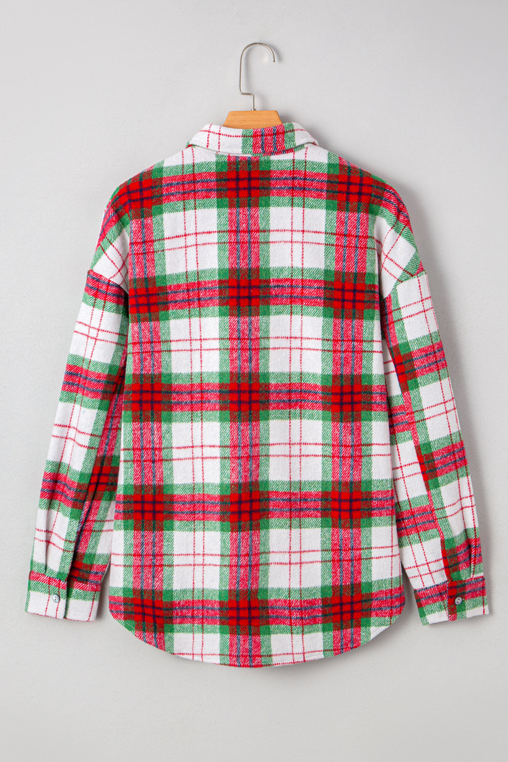 Khaki Christmas Plaid Casual Flannel Shacket 8e600800e0e878e7