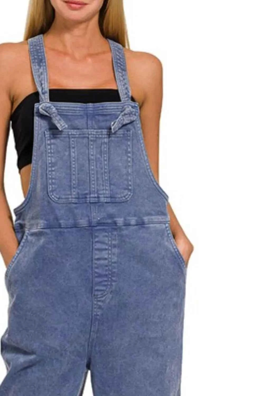 Zenana Washed Knot Strap Relaxed Fit Overalls 8e8a8213-9cb1-4229-9a04-fdf7af7ce634-Max-Origin