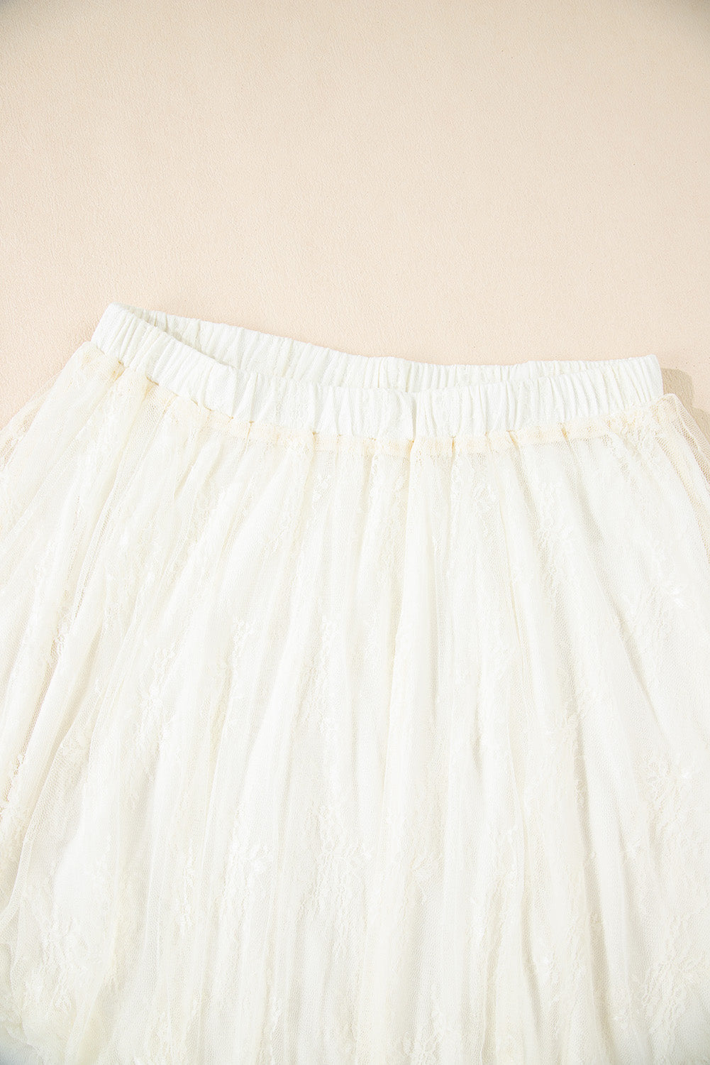 Apricot Lace Cascading Tiered High Waist Maxi Skirt 8ea52d548e4a63a6