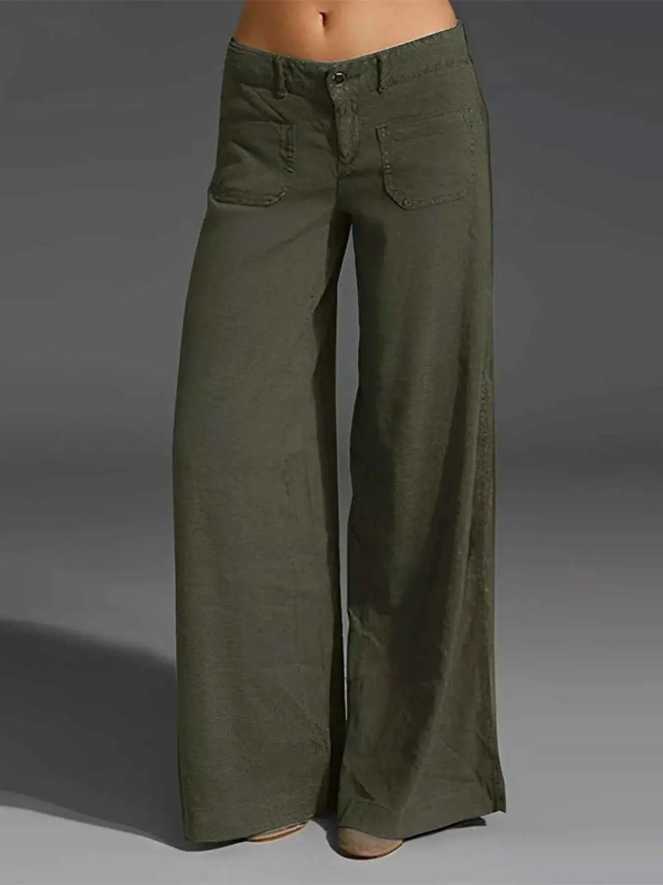 Full Size Wide Leg Pants with Pockets Plus Size Green 8efae53b138f4ab08c16c0eaed0c204a-Max-Origin