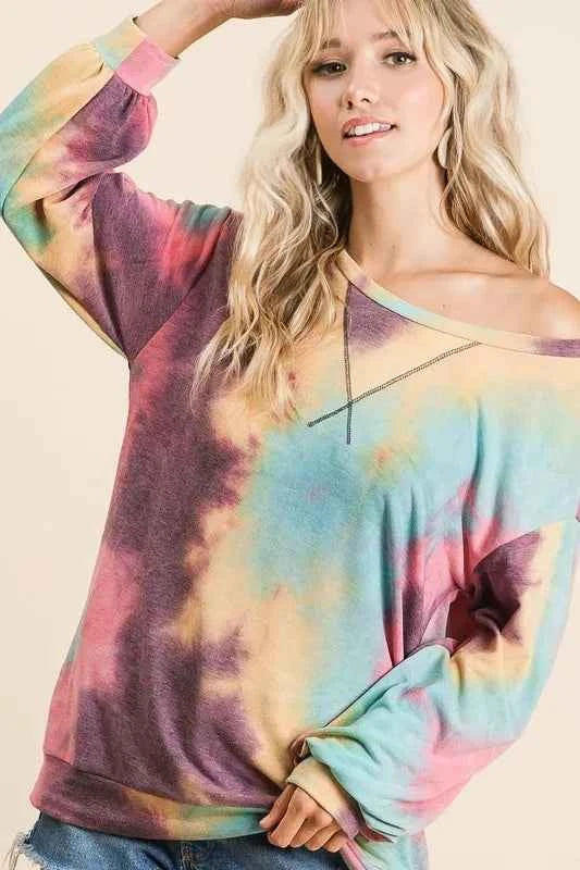 BiBi Tie Dye Print French Terry Sweatshirt 8f01190f2a0546c8aee280c1d656b48c-Max-Origin