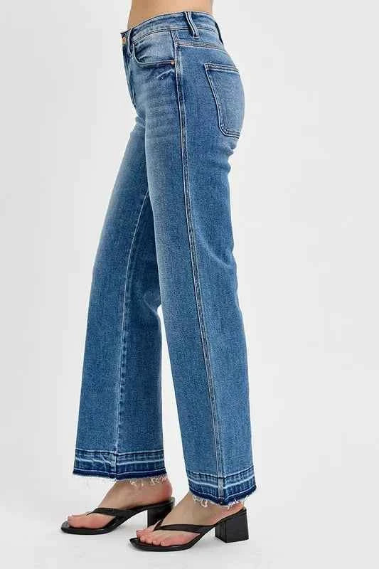 RISEN Full Size Raw Hem Ankle Bootcut Jeans Plus Size 8f079294-f281-49f2-8f2e-88a7af8b7039-Max