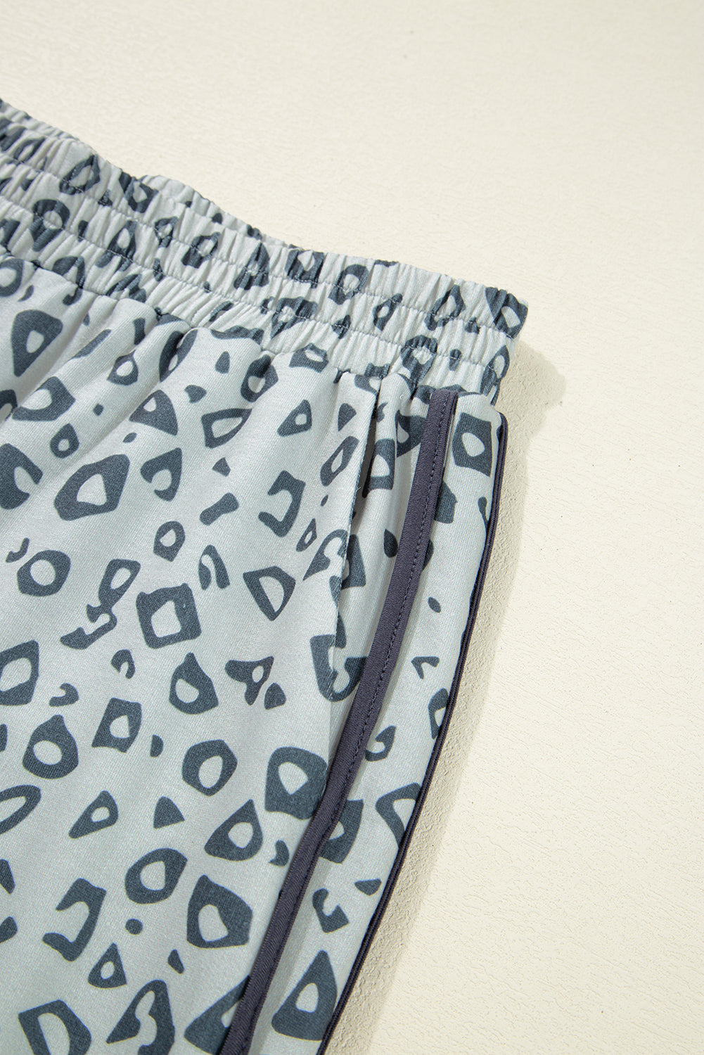 Khaki Leopard Print High Rise Knot Side Pants 8f2c1df7ecf328ef