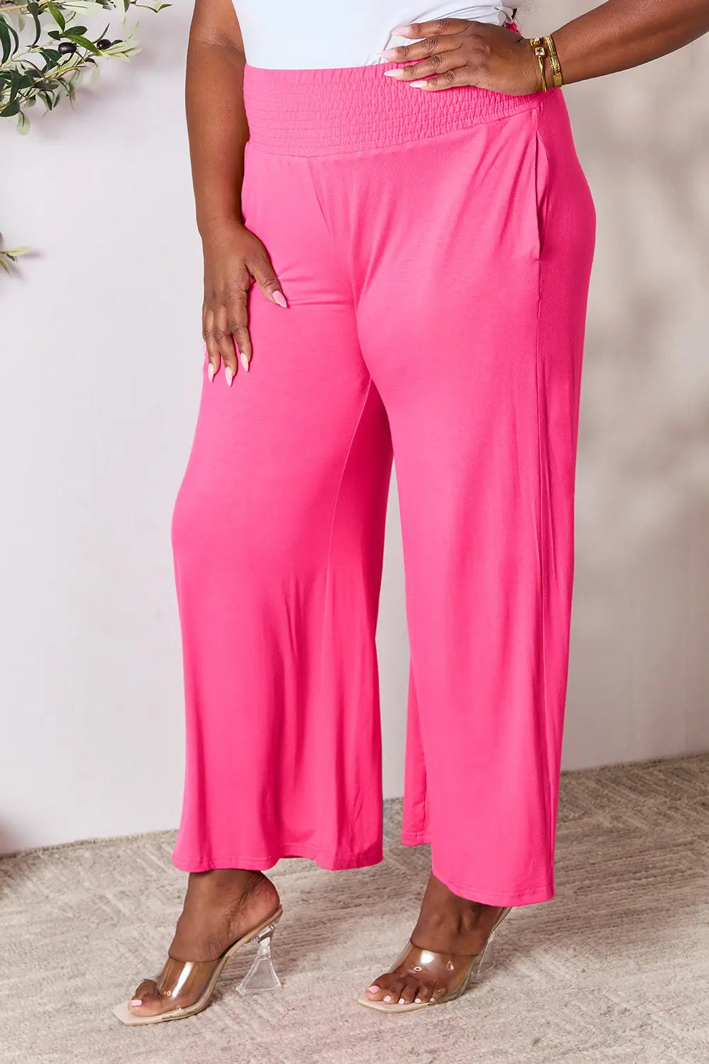 Basic Bae Full Size Smocked Wide Waistband Wide Leg Pants 8f6f09c2da404846859ee4c46d9280d5-Max