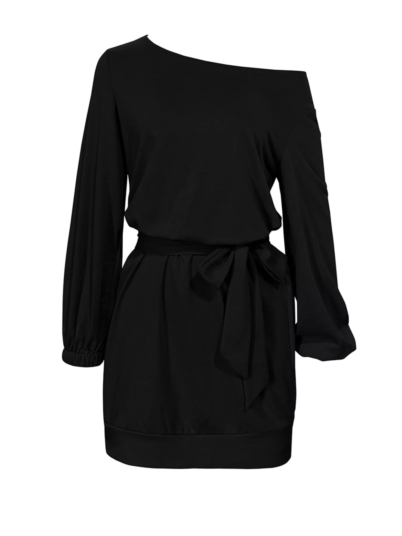 One Shoulder Tie Waist Dress 8fa9b8d1-a2e6-4551-90fe-db6a2e6f7408-Max-Origin