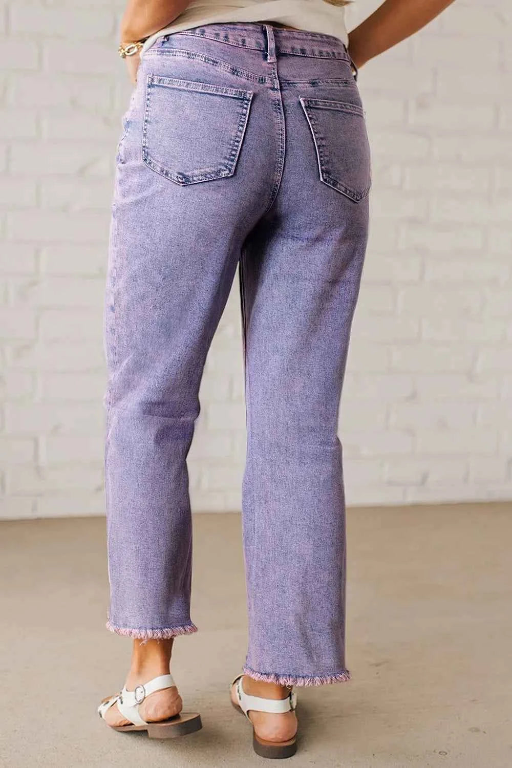 Washed Raw Hem Cropped Jeans 8fcb3bda-6787-4329-8431-6087bf30722f-Max-Origin