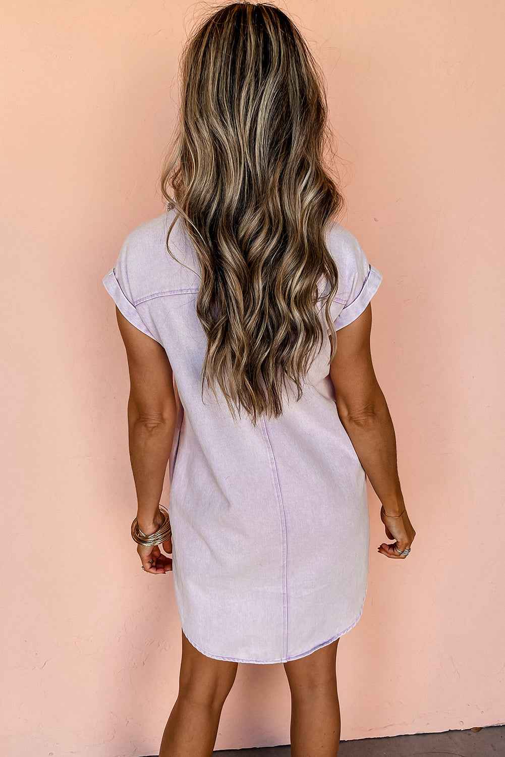 Orchid Petal Double Chest Pocket Denim Shirt Dress Orchid Petal 905328409bfdb1b7