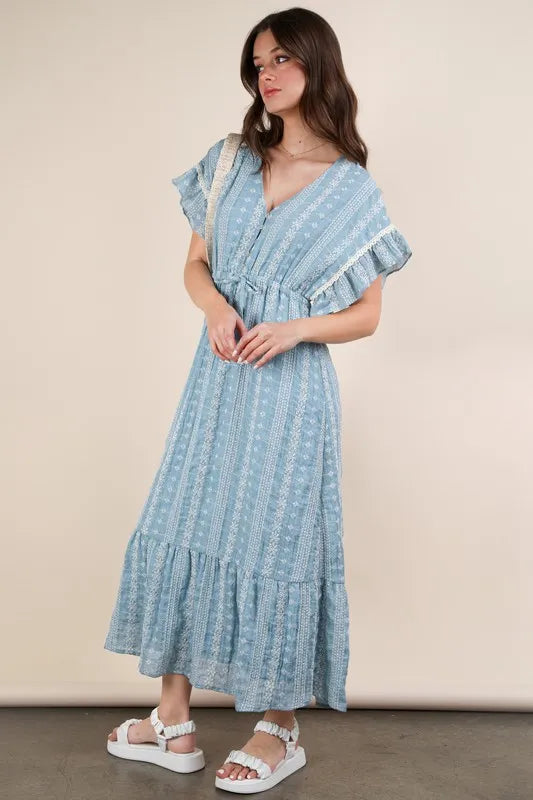 VERY J Embroidered Boho Ruffled Midi Dress 906a2024d4b24a5eafcc2b8024093ab4-Max-Origin