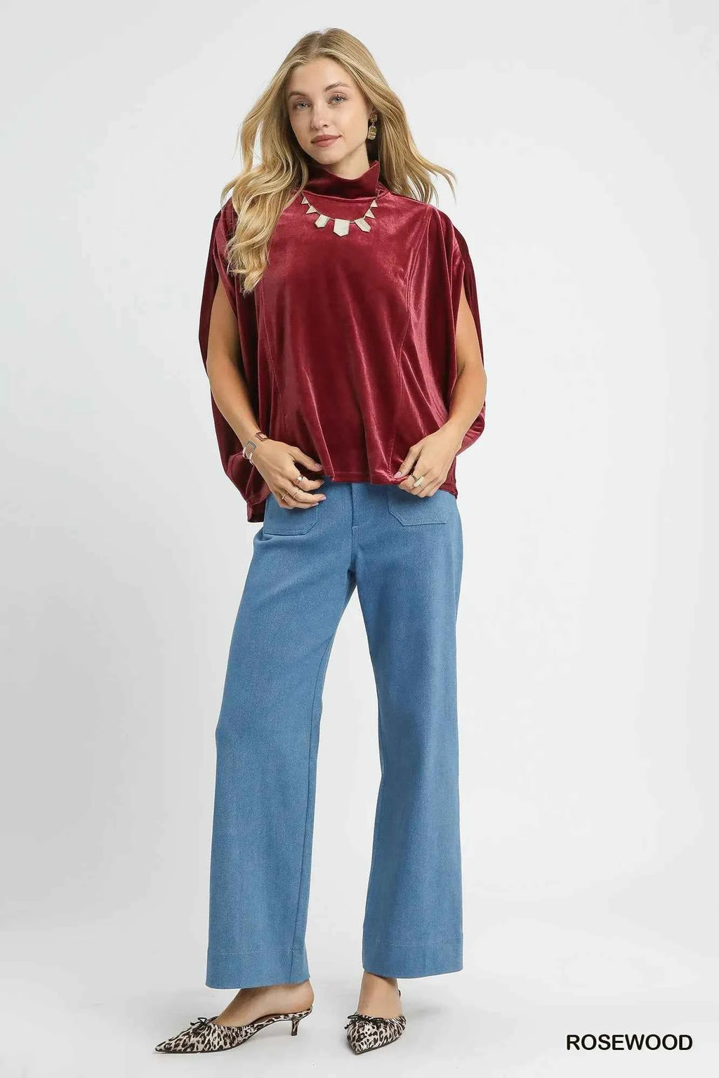 Umgee Velvet Mock Neck Sleeveless Blouse ROSEWOOD 906b7d3c-36fa-4dc5-ab7d-06dae484f155-Max-Origin