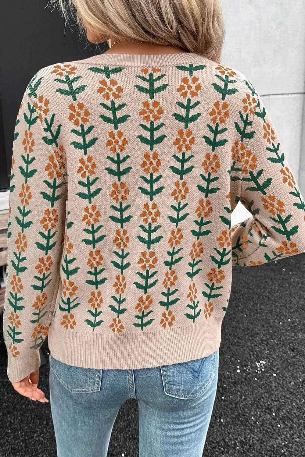 Floral Button-Up Knit Cardigan 90a9b7a9-0120-4871-a813-71b84ecbc28a-Max-Origin