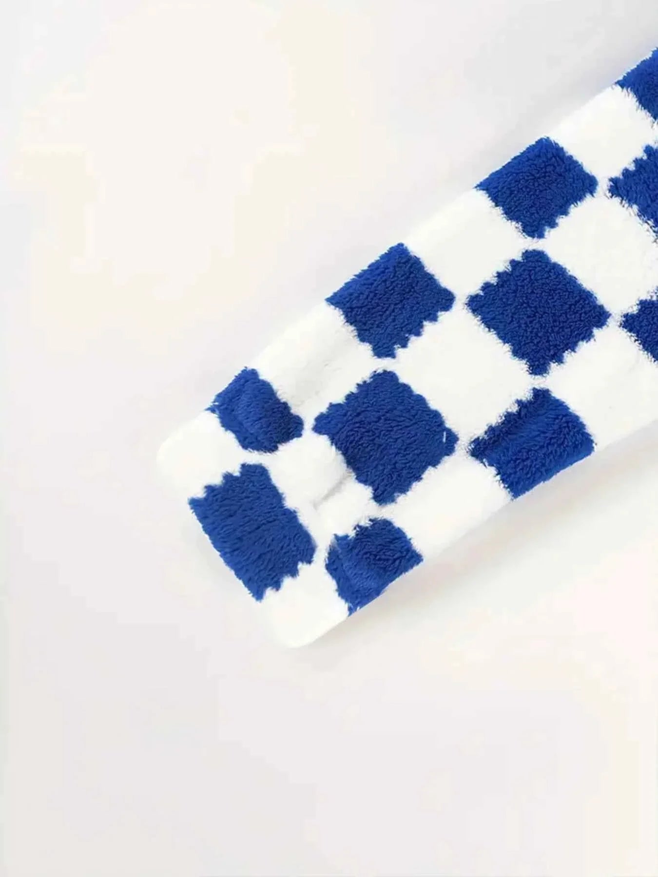 Checkered Fleece Oversized Zip Up Jacket 90ef9ee31f4b45ed9dd2b627ef98f942-Max-Origin