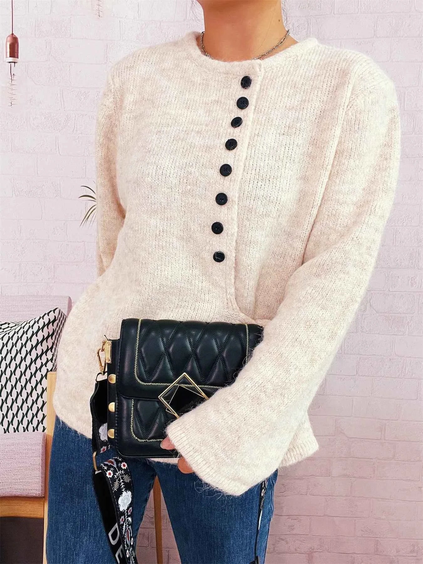 Button-Front Side-Tie Sweater 90f0eb009d4043e7920b58c1c2bc7d4c-Max-Origin