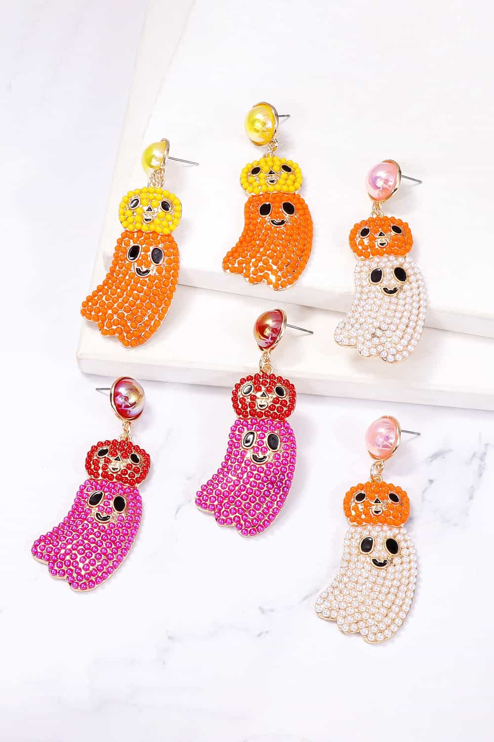 Halloween Ghost Shape Dangle Earrings 9102116679f1474b819958ac63f9410d-Max