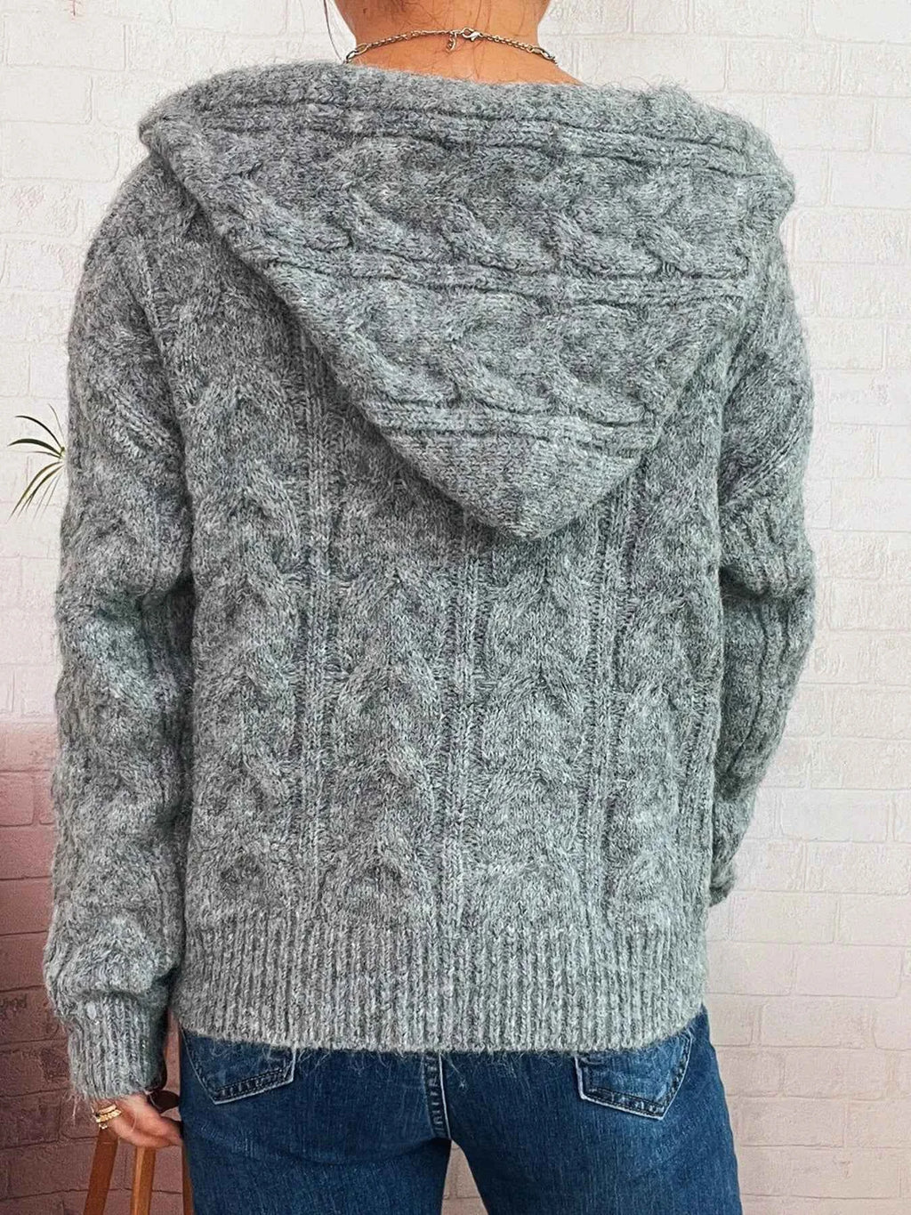 Cable Knit Hooded Zip-Up Cardigan 912a4162a97a4df199b22ae47cd029a9-Max-Origin