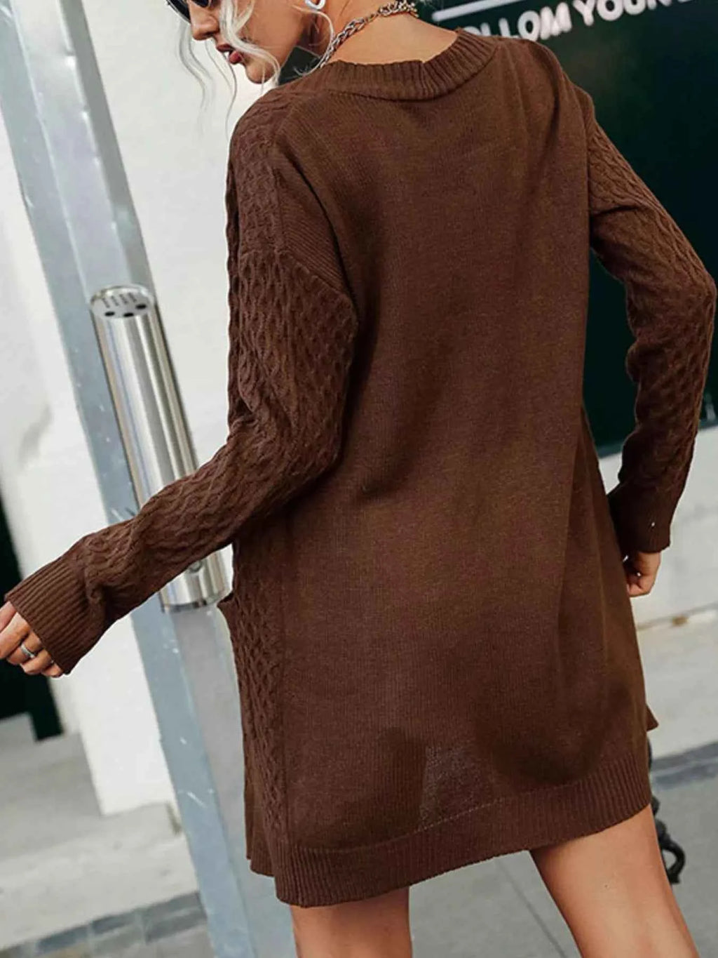 Cable Knit Open Front Cardigan 91783e38-9c4b-4181-90ae-a6feac6ea690-Max-Origin