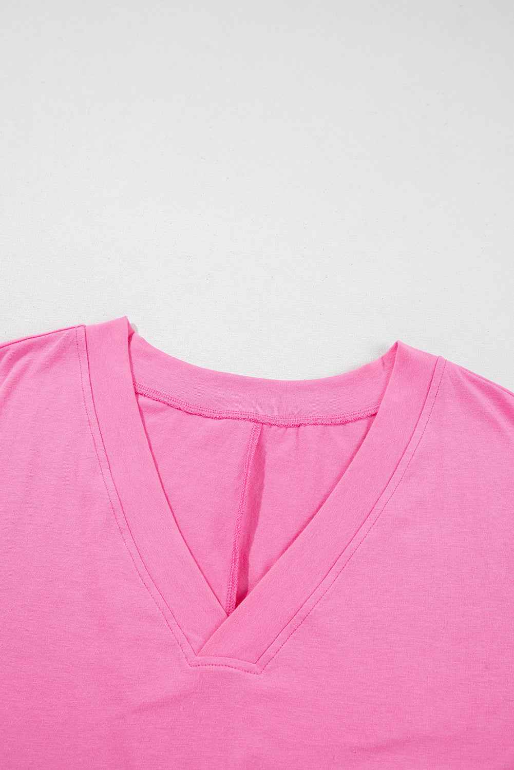 Bonbon Loose Half Sleeve V Neck Plain Romper 91c0cba8cd1b3237