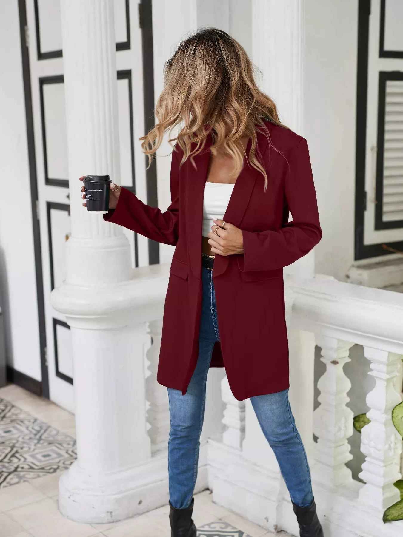 Lapel Collar Long Sleeve Blazer 91c56979-9b47-46df-a2d3-9f463ca161f3-Max-Origin