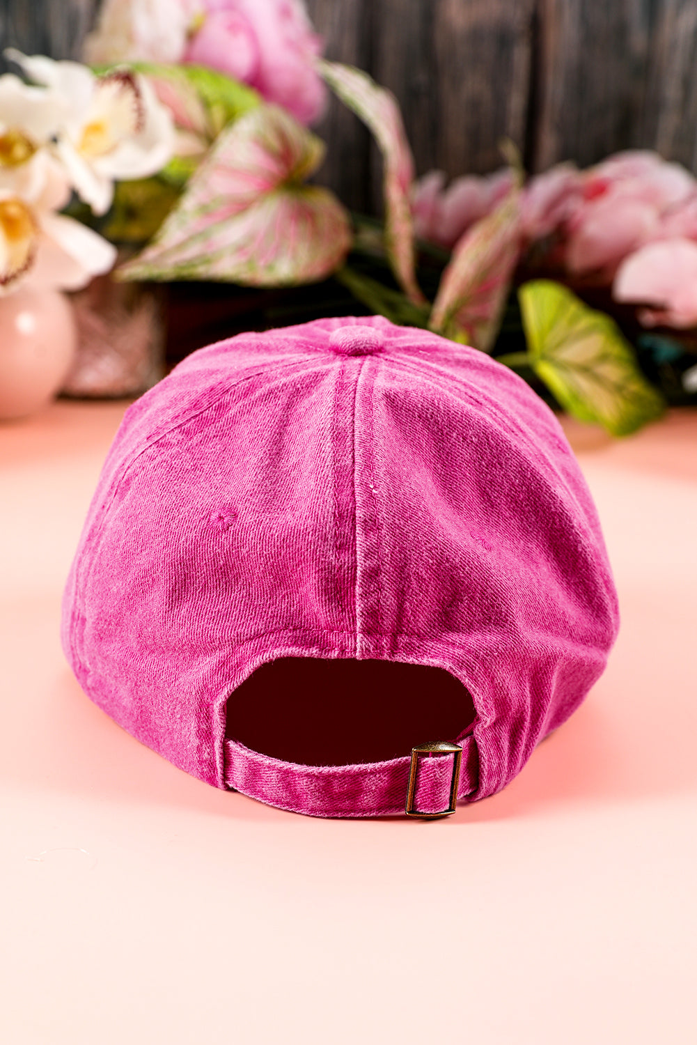 Rose Red Distressed Bow Patched Baseball Cap 91f150879a2fdae7