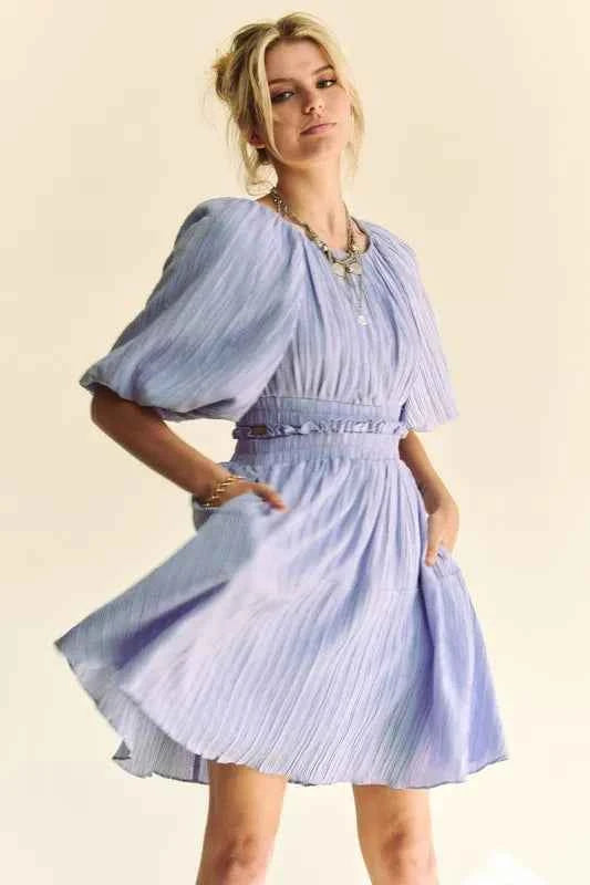 Davi & Dani Back Button Puff Sleeve Mini Dress 92105a1f297a4830b637a75407b3ef53-Max-Origin