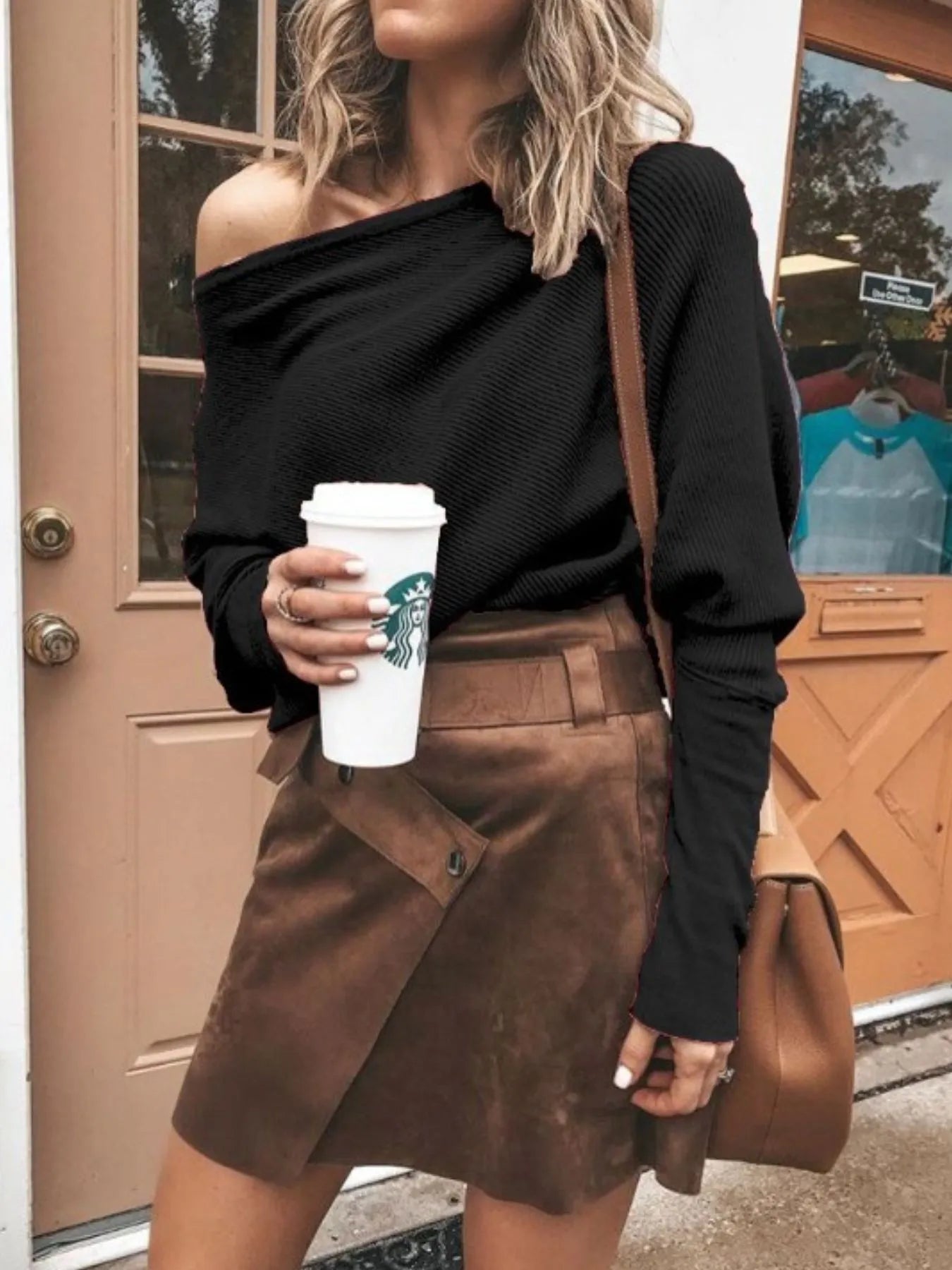 Full Size Single Shoulder Ribbed Knit Top Plus Size Black 92191ce1-f3cb-44fc-981e-87e66c6af3bc-Max-Origin