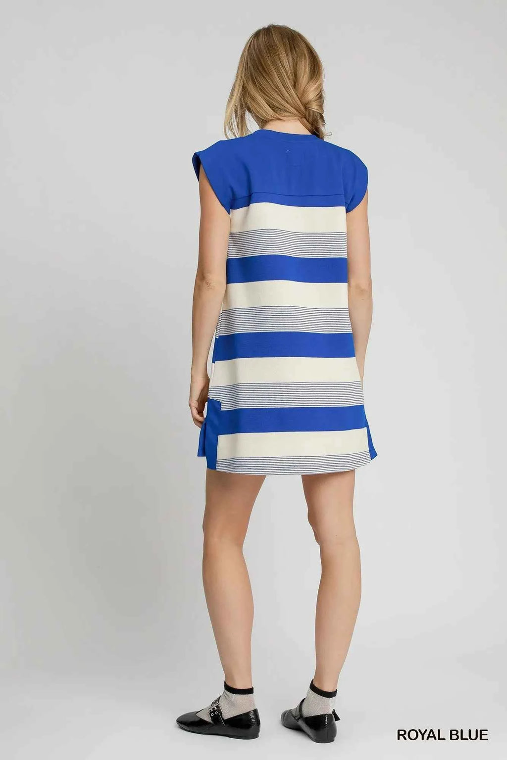 Umgee French Terry Side Slit Striped Mini Dress 924795ff-e24f-4026-82fe-b4133bde3c2e-Max-Origin