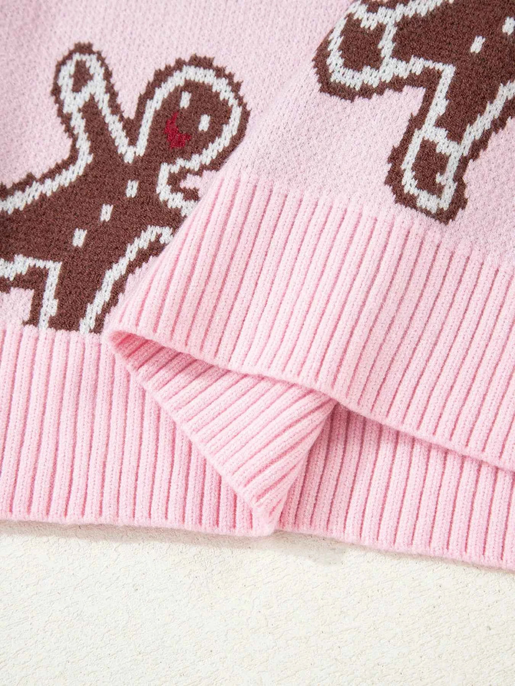 Christmas Ginger Bread Man Round Neck Casual Sweater 9277ed5a1b9f453d8a94f3ff6f92be51-Max-Origin