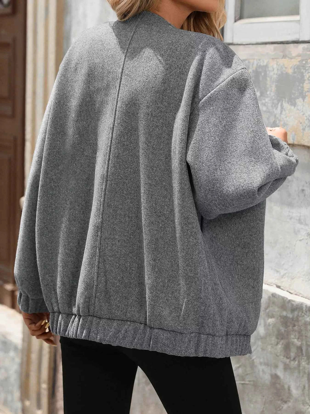 Snap Down Dropped Shoulder Jacket 927a90189dab4b0eb3744fa3d990b4da-Max-Origin