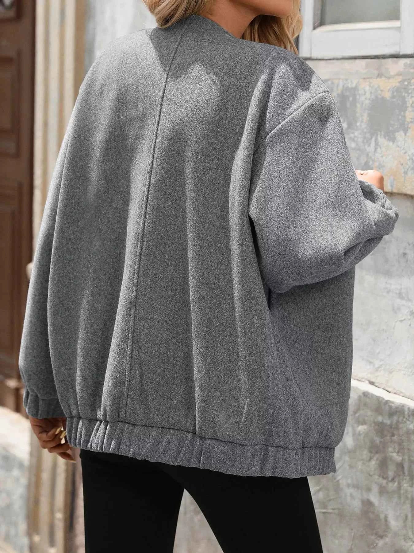 Snap Down Dropped Shoulder Jacket 927a90189dab4b0eb3744fa3d990b4da-Max-Origin