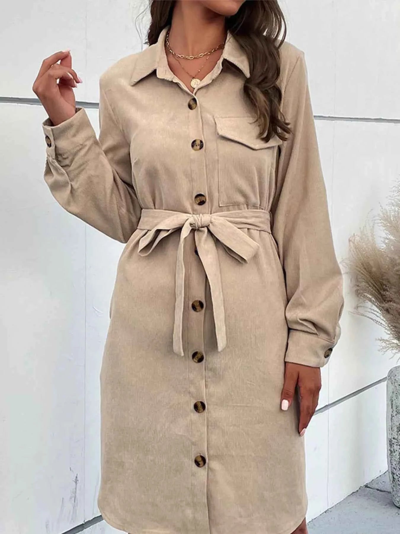 Button-Front Tie Waist Shirt Dress 92c58aa3-c5c5-4c7e-9522-ba9d82393d25-Max-Origin